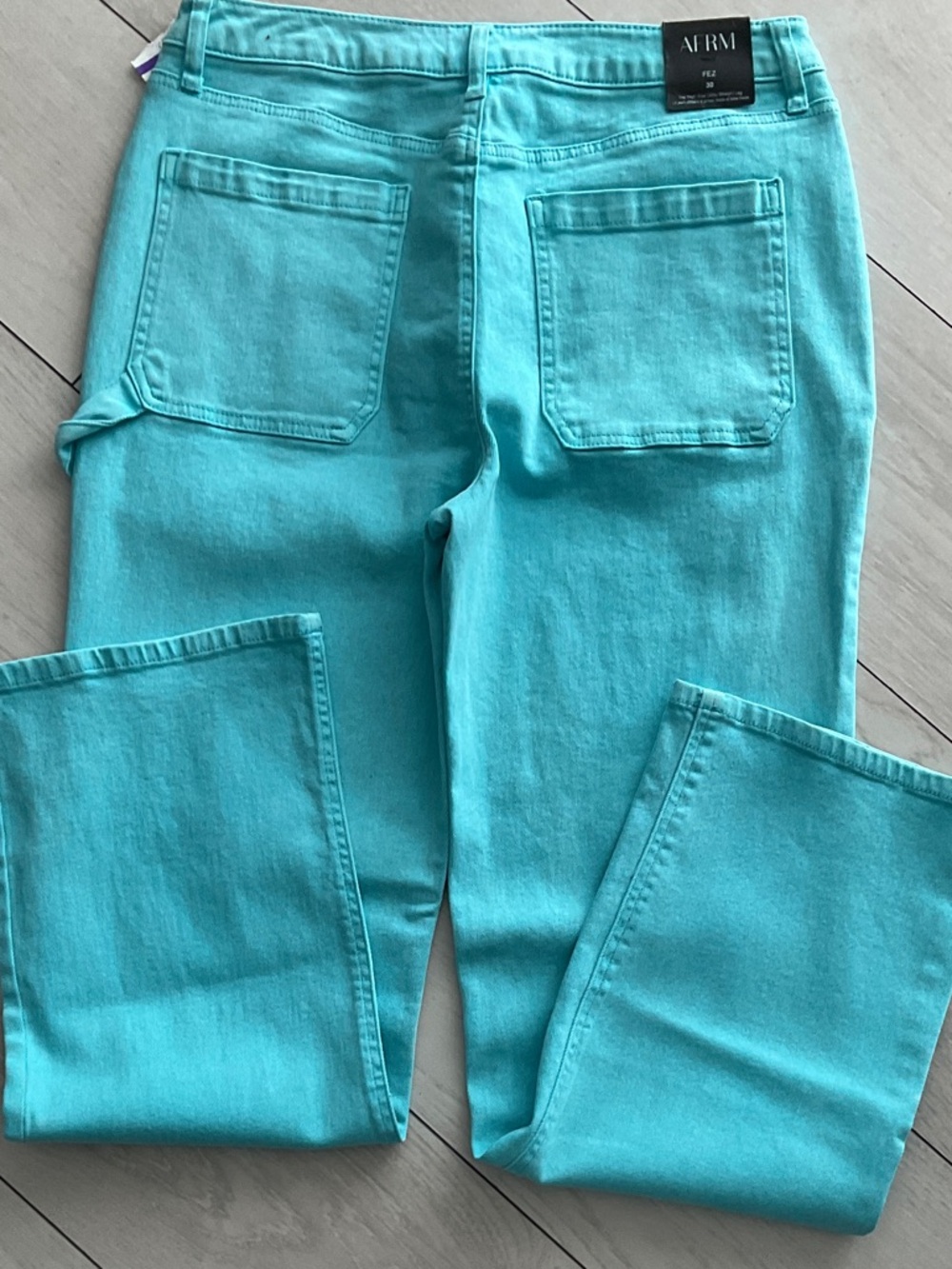 AFRM Straight Leg Women Jeans in Aqua
